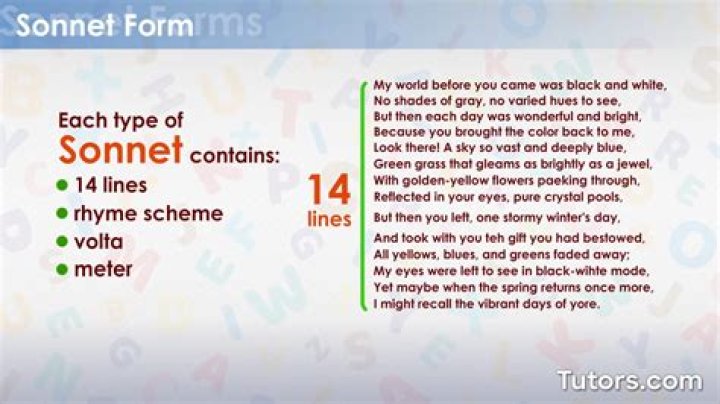 Can a sonnet have no rhyme scheme