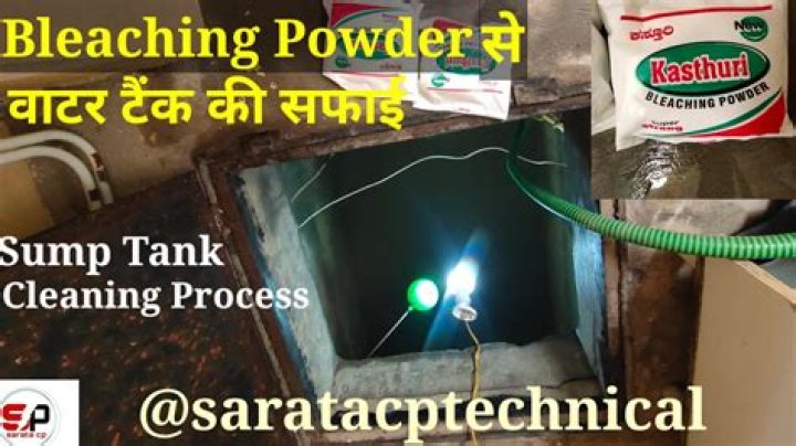 How do you use bleaching powder in a well