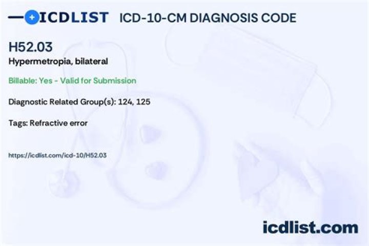 Is H52 03 a medical diagnosis