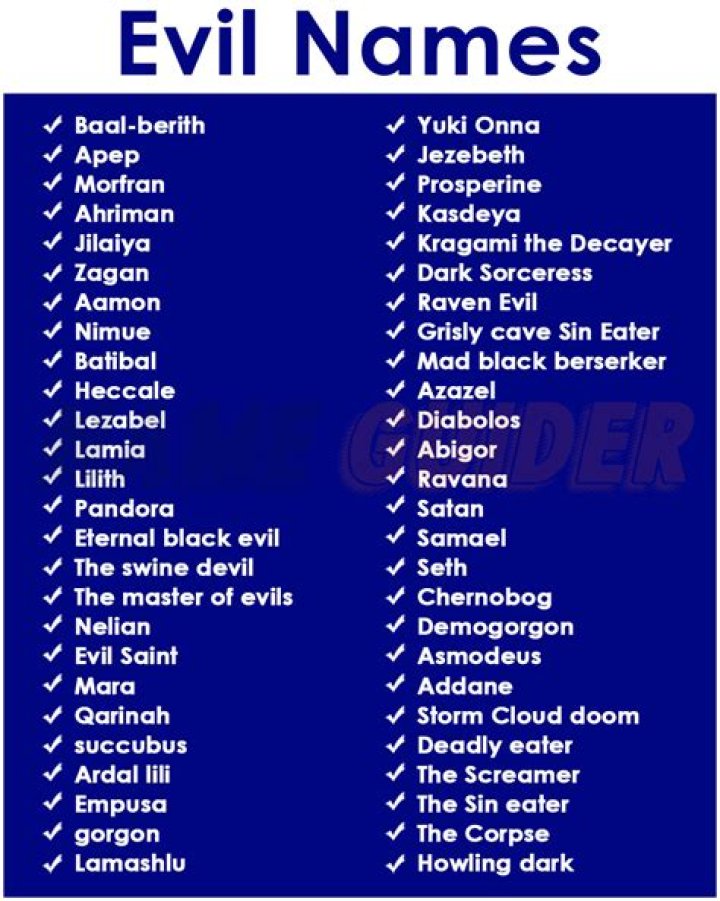 What are some examples of evil