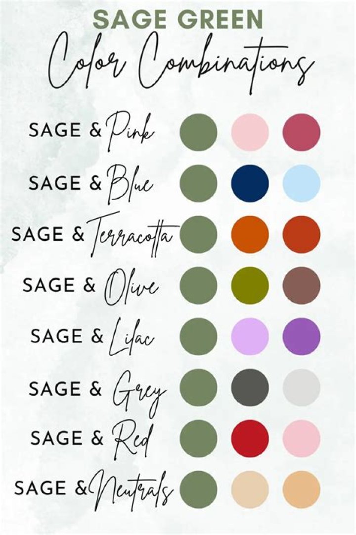 What colors go with sage green