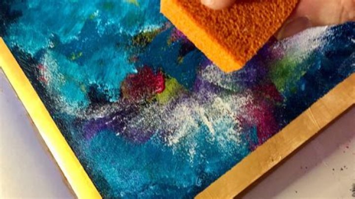 What do you sponge paint with