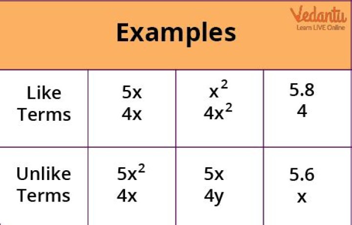 What is a like term in algebra