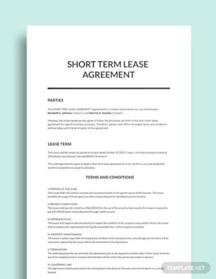 What is a short-term lease option