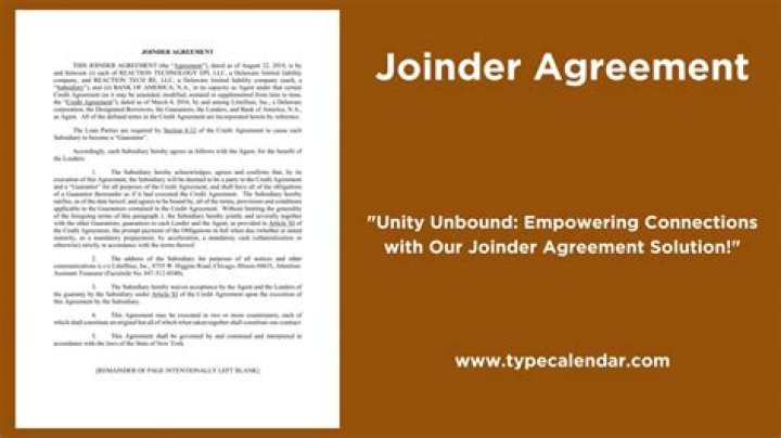 What is an example of joinder
