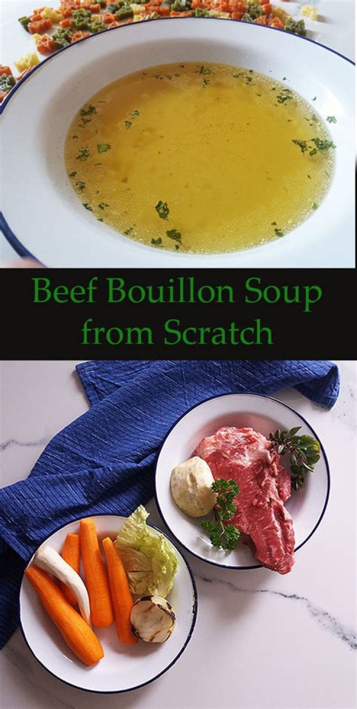 What is bouillon soup made of
