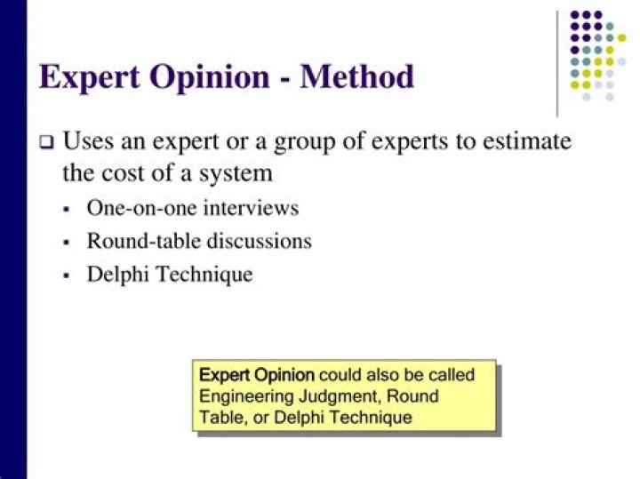 What is expert opinion method